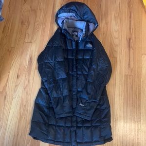 North face girls winter coat jacket down 600 fill black size large